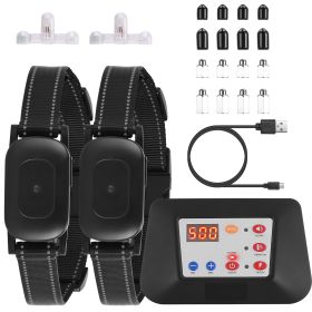 990FT Radius Dog Training Collar Wireless Fence IPX6 Waterproof Pet Beep Vibration Electric Shock Fence System 3 Channels Rechargeable Transmitter Rec (Option: Collars)