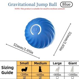 Blue And Orange Pet Bouncing Ball Fun Pet Bouncing Ball For Cats And Dogs (Option: Blue)