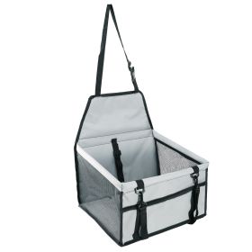 Dog Booster Car Seat Foldable Dog Booster Seat Pet Travel Carrier w/ Clip-on Safety Leash Zipper Storage Pocket for Small Medium Pets Up to 20Lbs (Option: lCarrie)