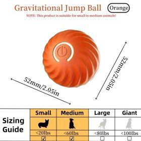 Blue And Orange Pet Bouncing Ball Fun Pet Bouncing Ball For Cats And Dogs (Option: Orange)