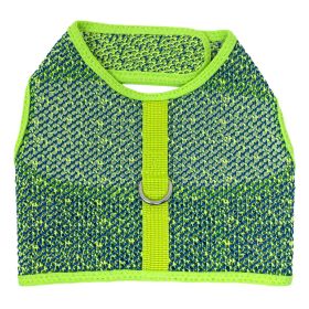 Active Mesh Dog Harness with Leash (Color: Neon Green & Blue, size: X-Large)