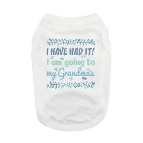 Going To Grandma's Dog Shirt (Color: White, size: 2X-Large)