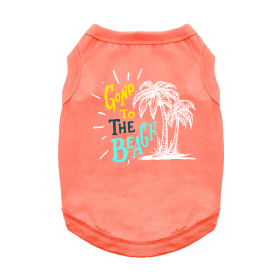Gone To The Beach Dog Shirt (Color: Coral, size: 3X-Large)