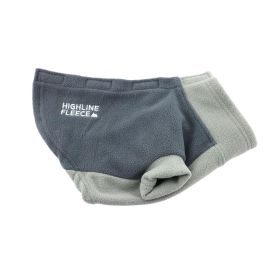 Highline Fleece Dog Coat (Color: Two Tone Gray, size: Size 22)