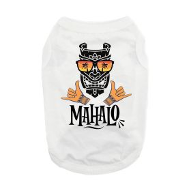 Mahalo Dog Shirt (Color: White, size: 2X-Large)