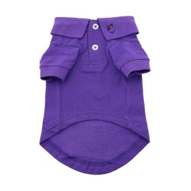 Solid Dog Polo (Color: Ultra Violet, size: 3X-Large)