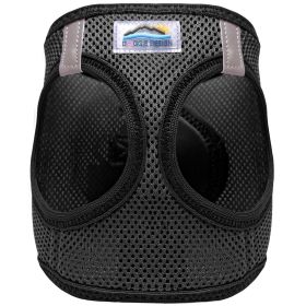 American River Solid Ultra Choke Free Dog Harness (Color: Black, size: large)