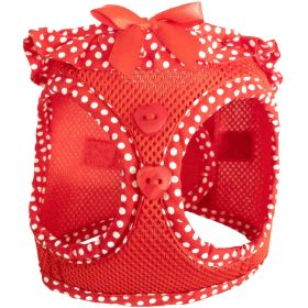 American River Choke Free Dog Harness Polka Dot Collection (Color: Red Polka Dot, size: small)