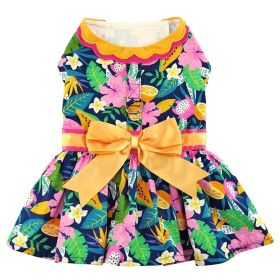 Fiesta Floral Dog Dress with Matching Leash (size: large)