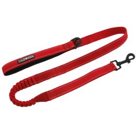 Soft Pull Traffic Dog Leash (Color: Red, size: One size)