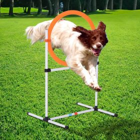 Dog Agility Training Jump Ring Hurdle Bar (Option: white, orange-120x120x970 mm)
