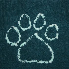 DGS Pet Products Dirty Dog Door Mat Small Mocha Brown 23" x 16" x 2" (Color: Petrol/Turquoise, size: medium)